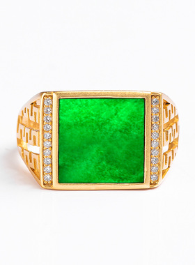 S925银天然正品A货翡翠墨翠马鞍戒冰种玉石戒指指环男女款可调节