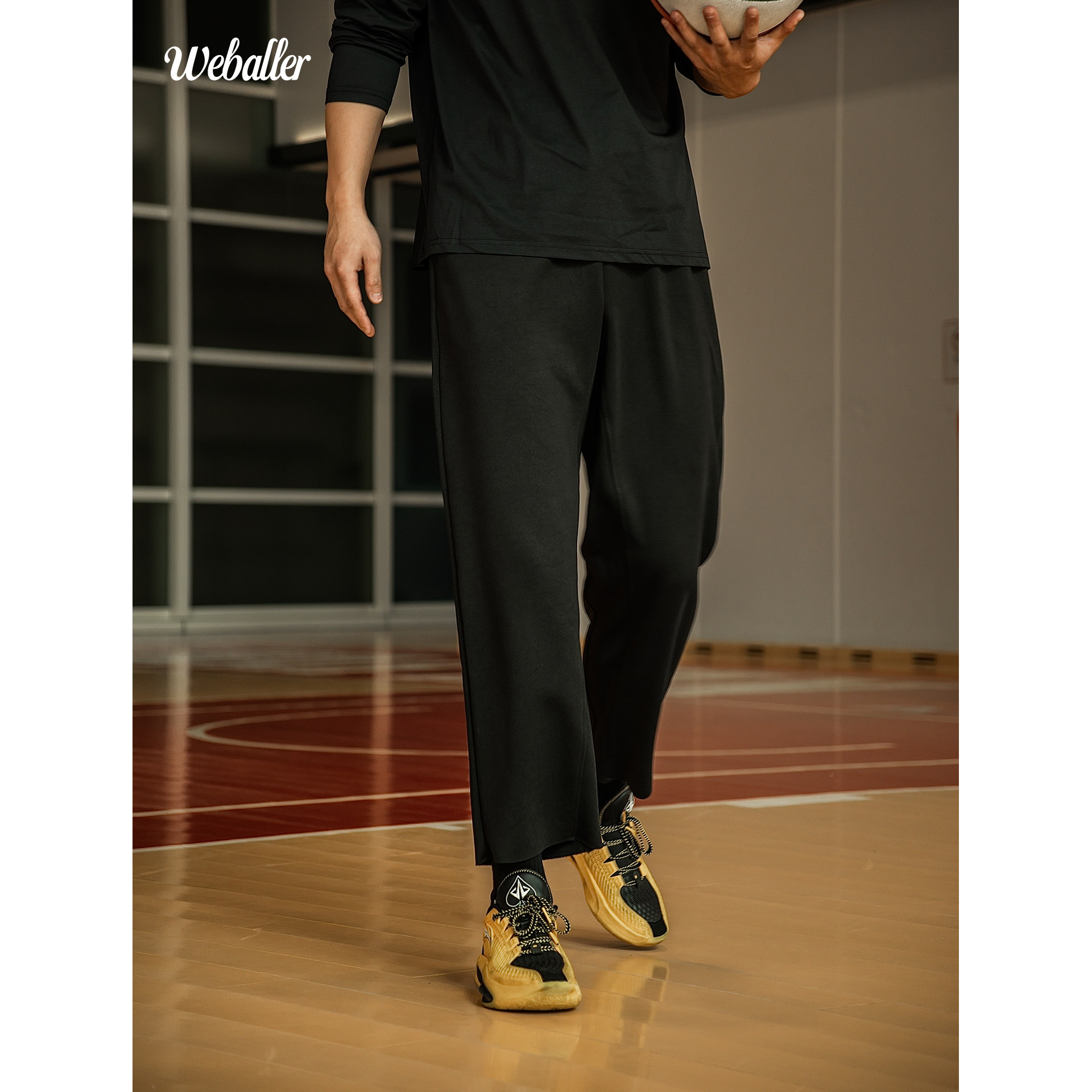 WEBALLER  布克九分裤篮球卫裤男士运动百搭潮流抽绳宽松训练篮球,淘宝优惠券,粉丝福利购,淘宝优惠卷