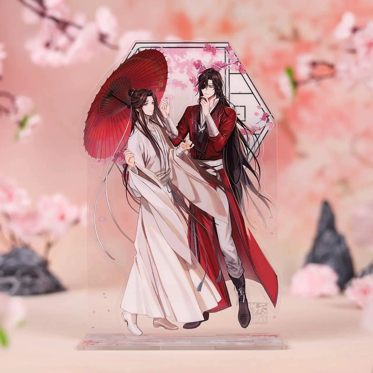 南漫社正版 《天官赐福》动画 繁花倾心谢怜花城立牌色纸徽章 - 图1