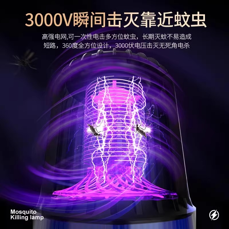 2025新款灭蚊灯家用充电式室内强力吸蚊神器灭蚊子的电蚊机驱蚊器抓蚊器黑科技电子诱捕蚊机静音婴儿母婴专用 - 图0