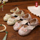 Girls Hanfu Shoes Summer Sandals 2025 New Ancient Style Cloth Shoes Handmade Ancient Costume Chinese Style Children's Embroidered Shoes