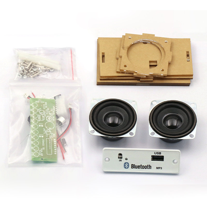 蓝牙音箱小音响diy制作套件带声控频谱显示 学生教学散件焊接练习,淘宝优惠券,粉丝福利购,淘宝优惠卷