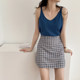 ເສື້ອກັນໜາວແບບໃໝ່ ເສື້ອຢືດນອກໃສ່ກະໂປງ suspender summer outer knitted