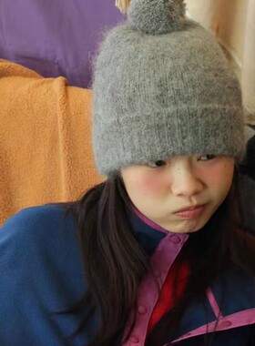 26秋冬新款纯色简约毛球针织帽百搭日韩保暖护耳包头帽男女