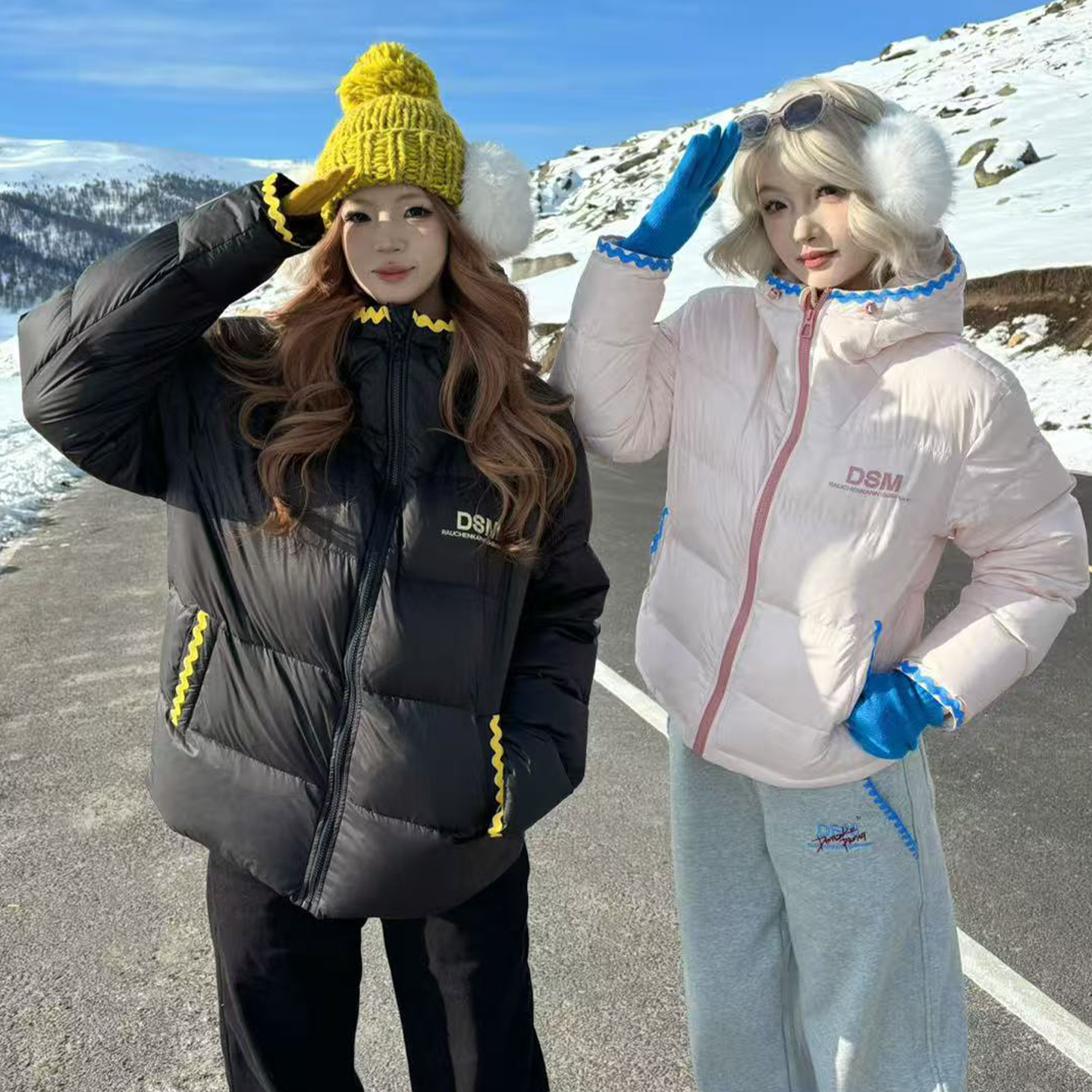 【双层防风帽】DONSMOKE机能贝壳绣90鸭绒连帽羽绒服DSM连帽外套 - 图0