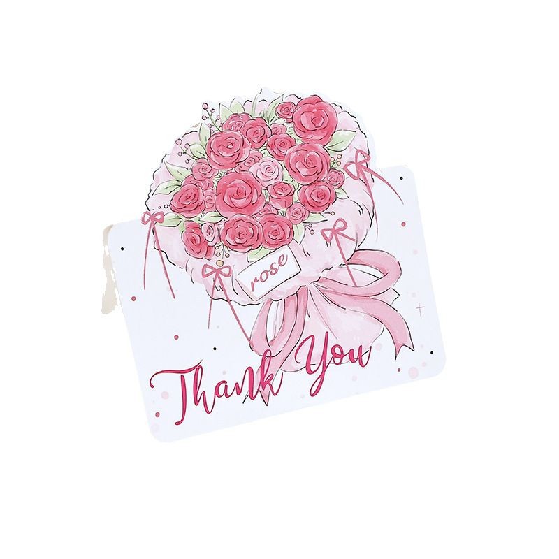 Mother's Day greeting card handwritten three-dimensional high-end postcard flowers blank card ins style birthday thank you woman lover teacher gratitude blessing message flower shop baking wholesale Christmas New Year