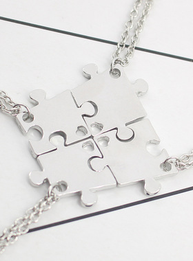 潮合金十字链女生光板可DIY项链