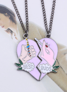 新款好朋友爱心项链女