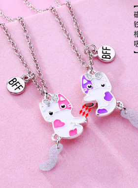 其他合金十字链女生猫咪项链饰品