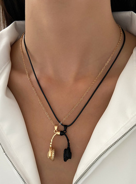 其他合金十字链男女通用磁吸项链