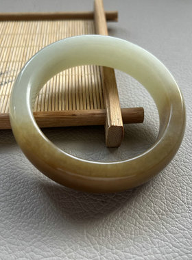 【半糖主义】和田玉手镯 糖白玉手镯 老坑俄料手镯 56.5MM 高货