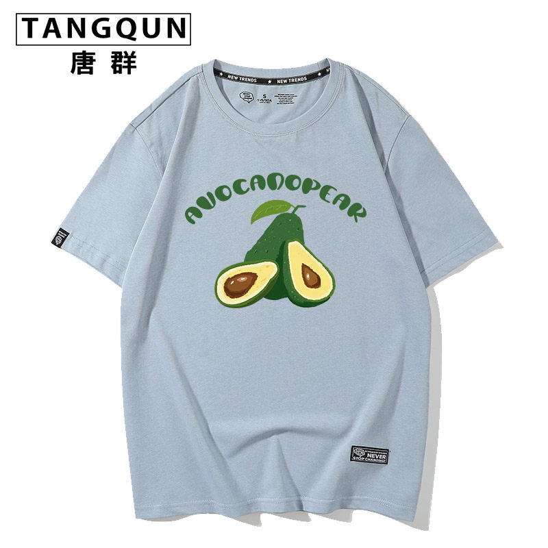 夏季小清新水果火龙果山竹图案t恤 唐群T恤