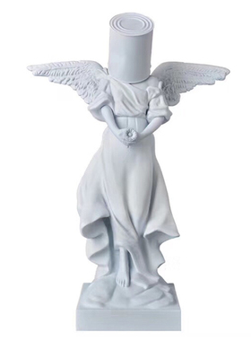 banksy油漆桶天使涂鸦班克西雕塑