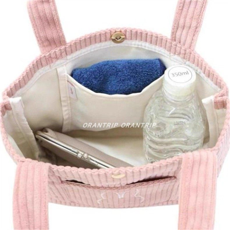 日系卡通小兔子灯芯绒休闲手拎包刺绣创意造型零钱包挂件包小巧,淘宝优惠券,粉丝福利购,淘宝优惠卷