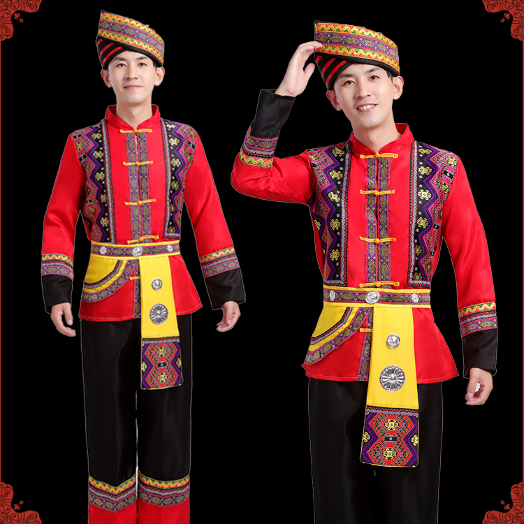 劲以旗舰店广西壮族服装成人男女少数民族歌圩节舞蹈服广西三月三壮族演出服1