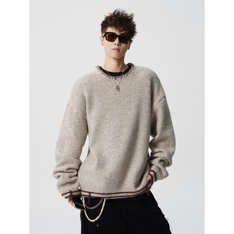 羊毛衫情侣毛衣男女冬季大码人夫感穿搭毛线衣冬装慵懒男生针织衫,淘宝优惠券,粉丝福利购,淘宝优惠卷