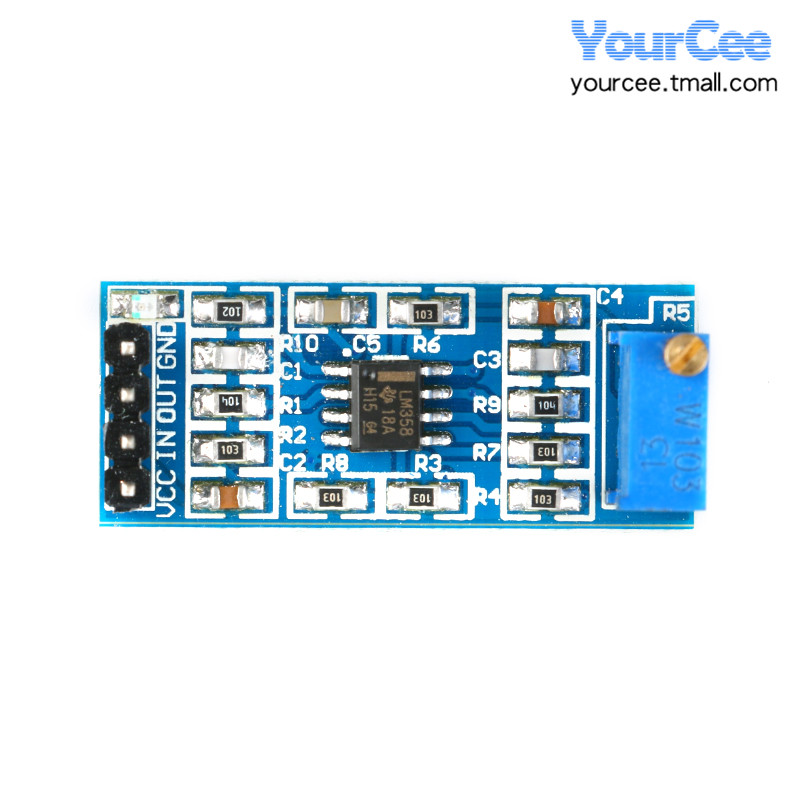 【YourCee】LM358运算放大器模块 弱信号采集/100倍可调增益 - 图0