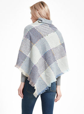2024 Women's Scarf Ribbon Large Plaid Hair Triangle Scarf