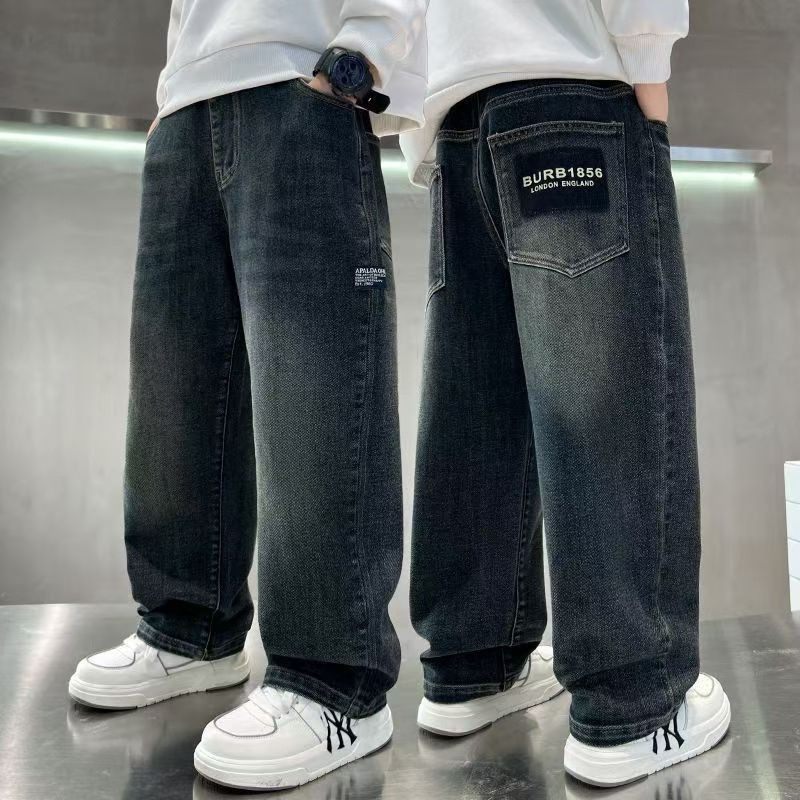 男童春秋新款百搭牛仔裤休闲儿童裤子宽松男孩洋气潮牌中大童长裤,淘宝优惠券,粉丝福利购,淘宝优惠卷