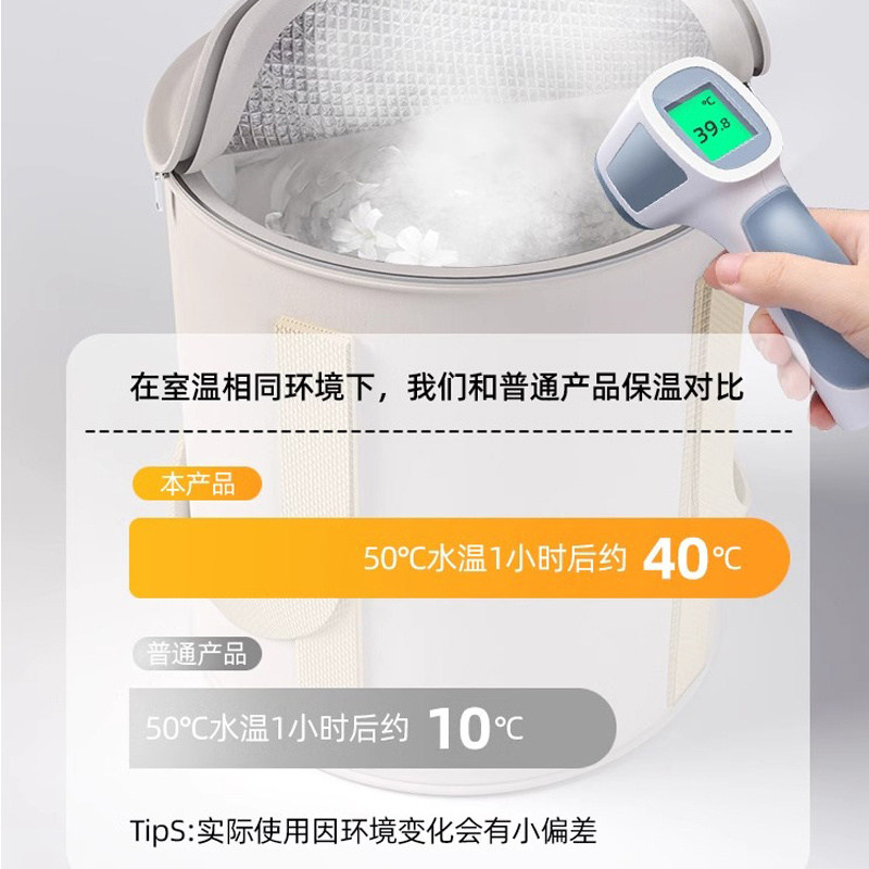 儿童泡脚桶可折叠新款洗脚盆保温不插电浸脚桶加高加深过小腿足浴,淘宝优惠券,粉丝福利购,淘宝优惠卷