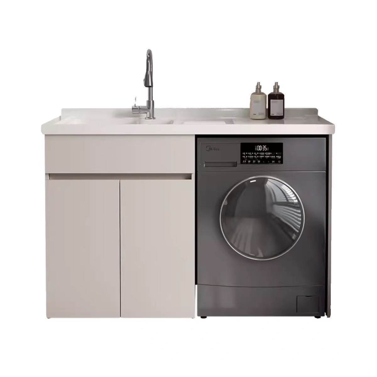 太空铝阳台洗衣机一体柜组合洗衣池洗手槽台盆滚筒洗衣机柜伴侣,淘宝优惠券,粉丝福利购,淘宝优惠卷