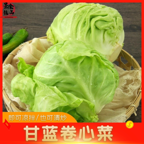 新鲜蔬菜绿甘蓝卷心菜大头菜包心菜圆包菜沙拉菜生吃9斤产地直销 - 图0