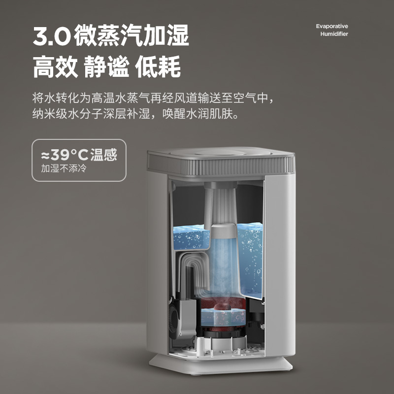 德国蓝宝无雾加湿器家用卧室房间上加水孕妇母婴儿热蒸发式低噪音