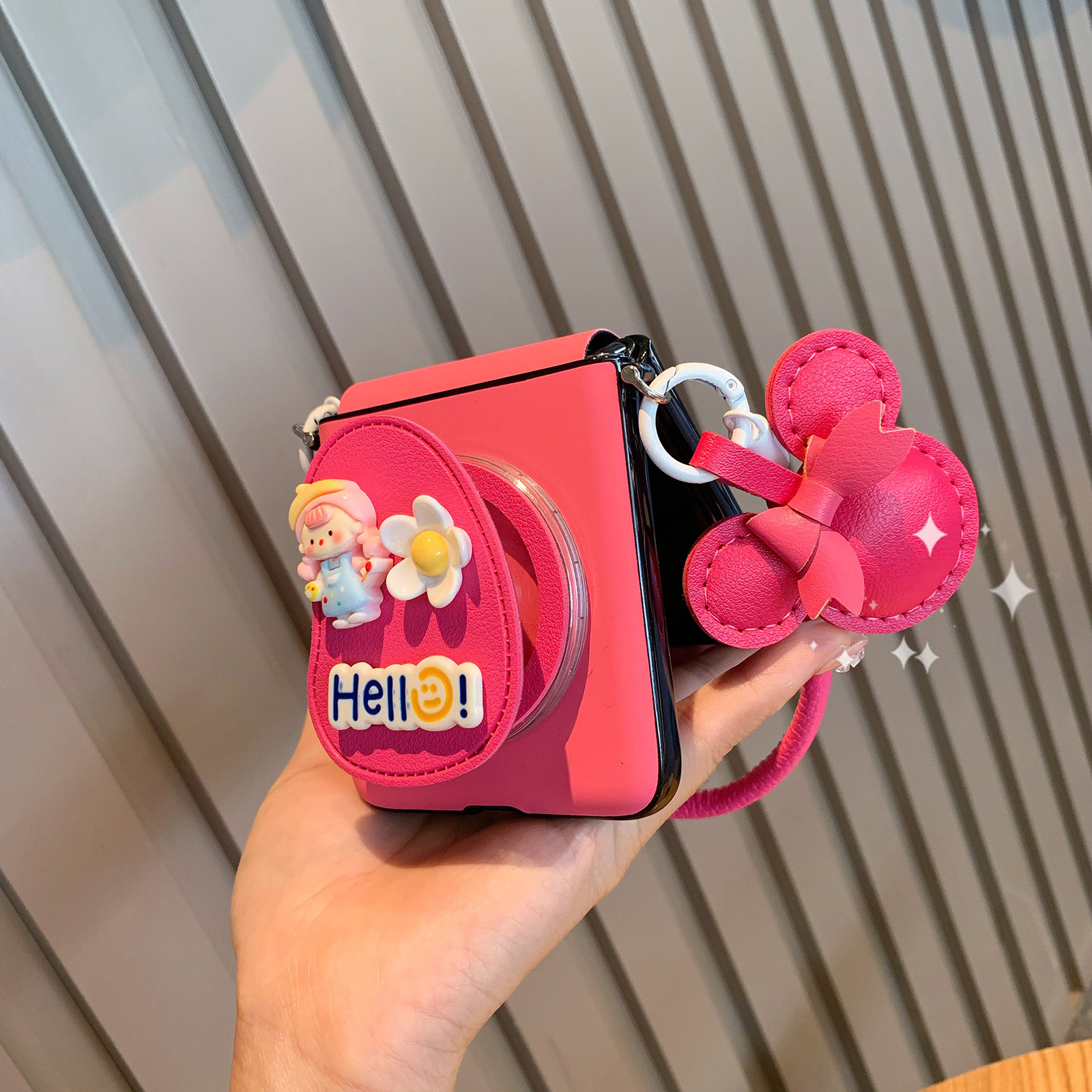 磁吸支架适用小米MIXFlip2手机壳新款荣耀VFlip折叠屏保护套2全包保护防摔网红mix flip高级三星zflip7挂绳女 - 图2