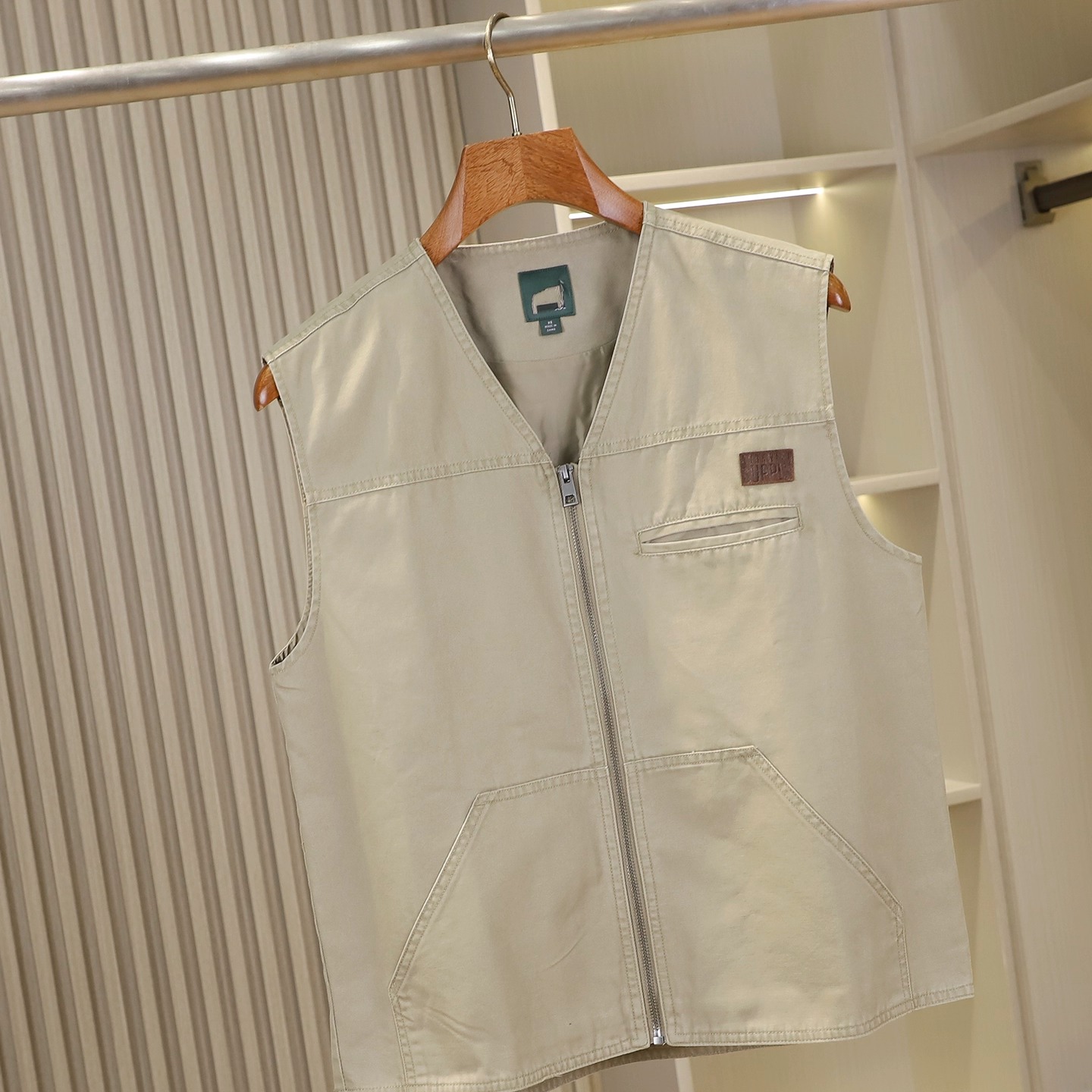 全棉水洗棉~秋冬男士情侣款加厚百搭时尚休闲背心马甲外套 - 图3