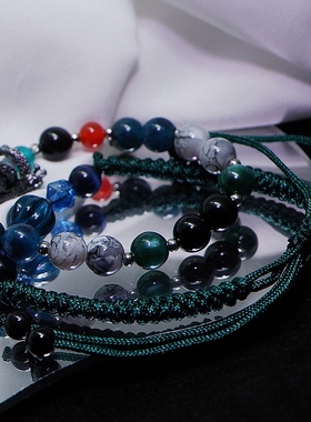 KITTO|【夕】明日方舟同人印象礼物玛瑙水晶编绳小众手链手串包邮