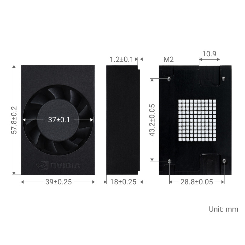 英伟达NVIDIA Jetson Orin原装散热器 PWM可调速风扇铝合金散热架 - 图3