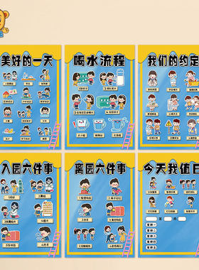 幼儿园环创星星晴空酱蓝色主题区角材料成品区域角进区规则标识牌