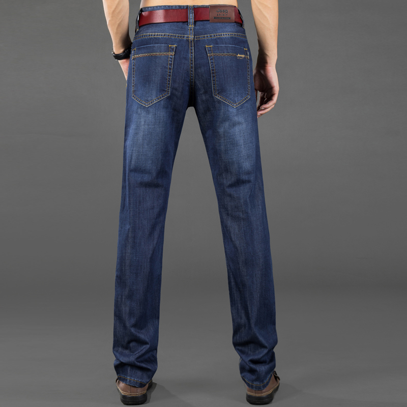 jeep秋季宽松直筒男士中年牛仔裤 JEEP SPIRIT男装牛仔裤