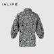Inlife French dropped shoulder three-quarter sleeve printed shirt