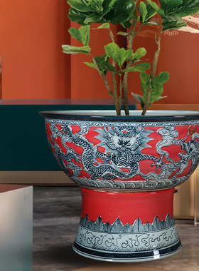 景德镇庭院陶瓷鱼缸摆件