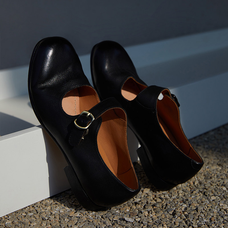 Le' Murmure 进口水洗植鞣牛皮 布雷克缝制工艺纯手工玛丽珍鞋女,淘宝优惠券,粉丝福利购,淘宝优惠卷