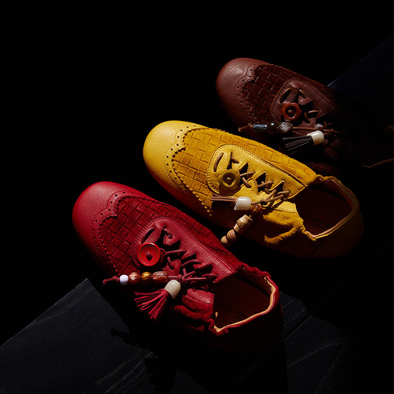 Le' Murmure 新艺术派·有机曲线 布洛克镂雕 压花复兴串珠德训鞋,淘宝优惠券,粉丝福利购,淘宝优惠卷