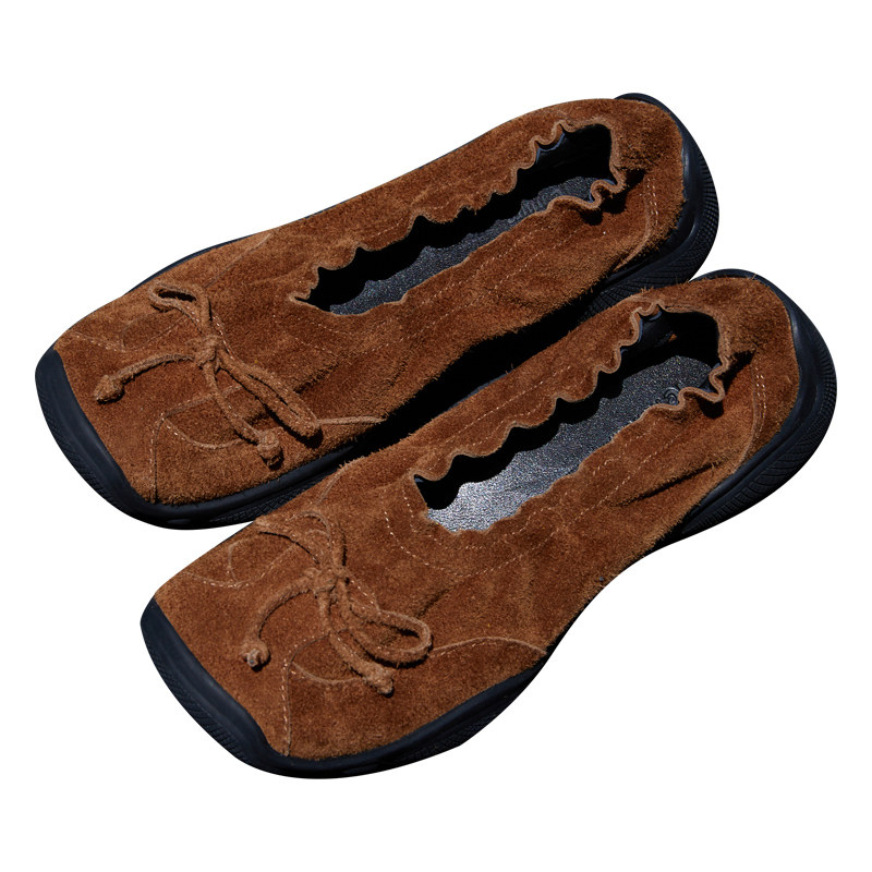 Le' Murmure 设计师 长毛牛反绒慵懒时髦  芭蕾运动厚底 休闲单鞋,淘宝优惠券,粉丝福利购,淘宝优惠卷