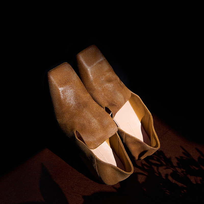 Le' Murmure「托斯卡纳」几何斜切松弛感 时髦水洗 粗跟便士单鞋,淘宝优惠券,粉丝福利购,淘宝优惠卷