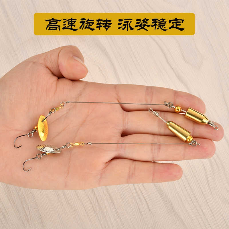 猎鱼传奇旋转亮片升级款不缠绕瓜子亮片白条马口翘嘴路亚微物假饵 - 图0