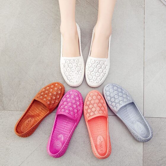 Summer plastic sandals for middle-aged and elderly mesh breathable