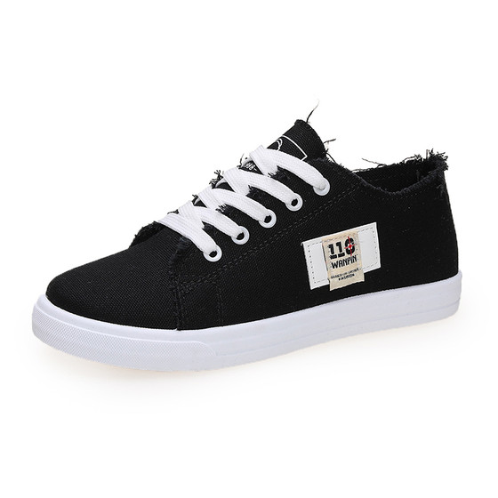 Students' casual white canvas shoes all-match flat soles