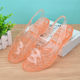 Plastic Fish Mouth Jelly Sandals Transparent Anti-Slip Crystal Shoes