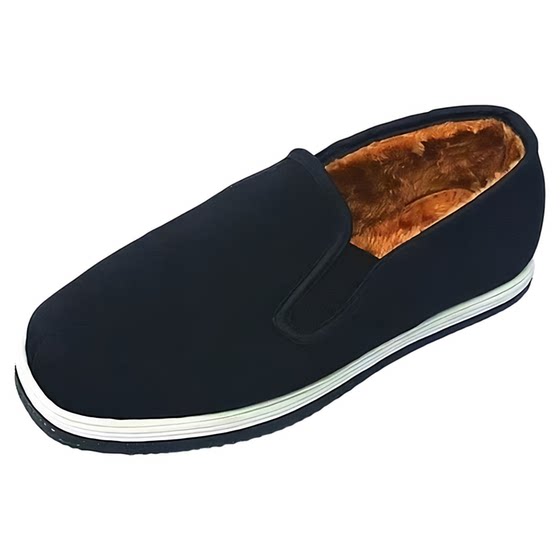 Thickened Tire Sole Old Beijing Cloth Shoes for Men with Velvet Style