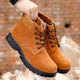Labor protection shoes with steel toe caps, anti-smash and anti-puncture rubber soles