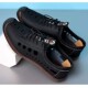 2024 leather shoes non-slip comfortable beanie shoes hollow sandals