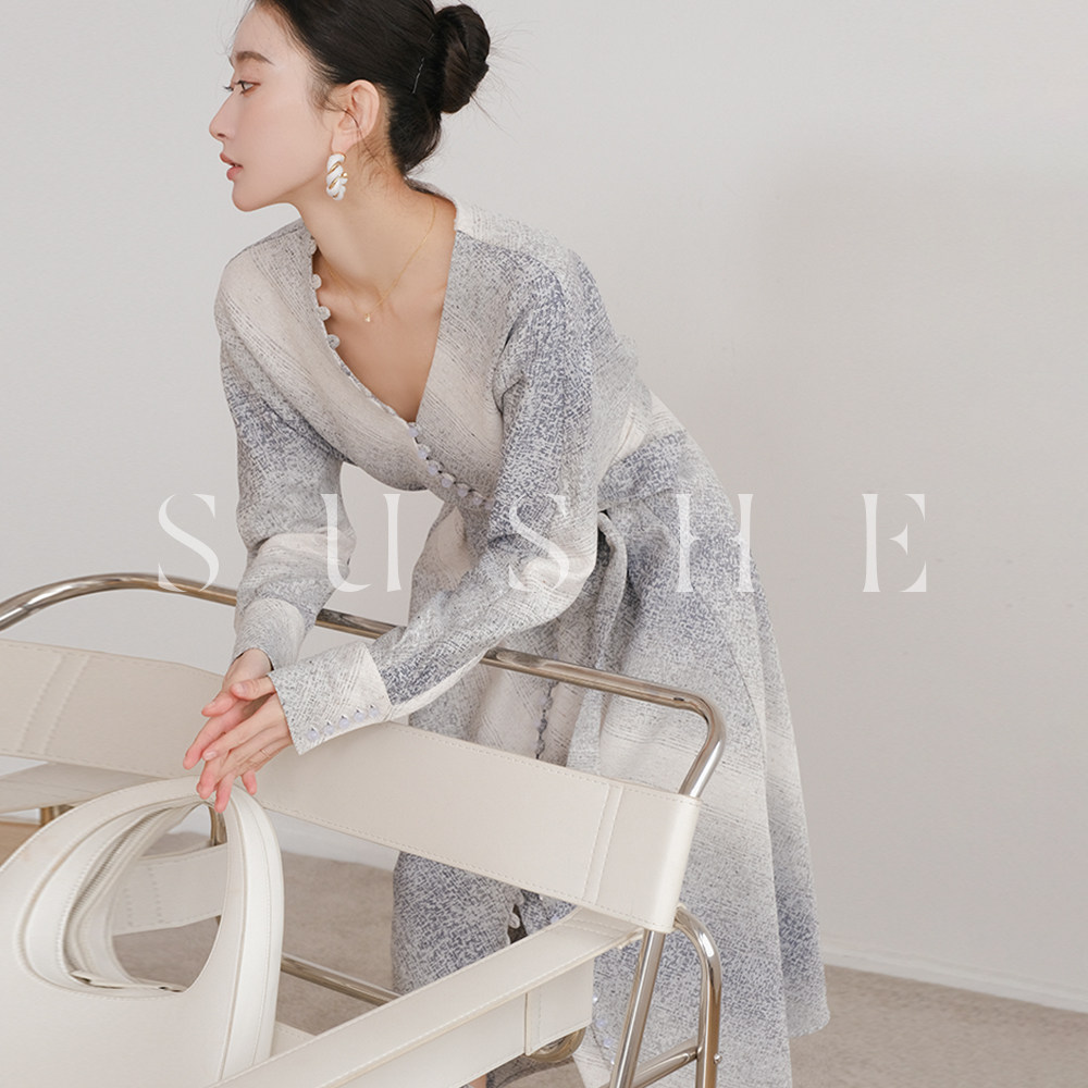 束皙/ sushe高奢定制肌理感连衣裙 束皙连衣裙