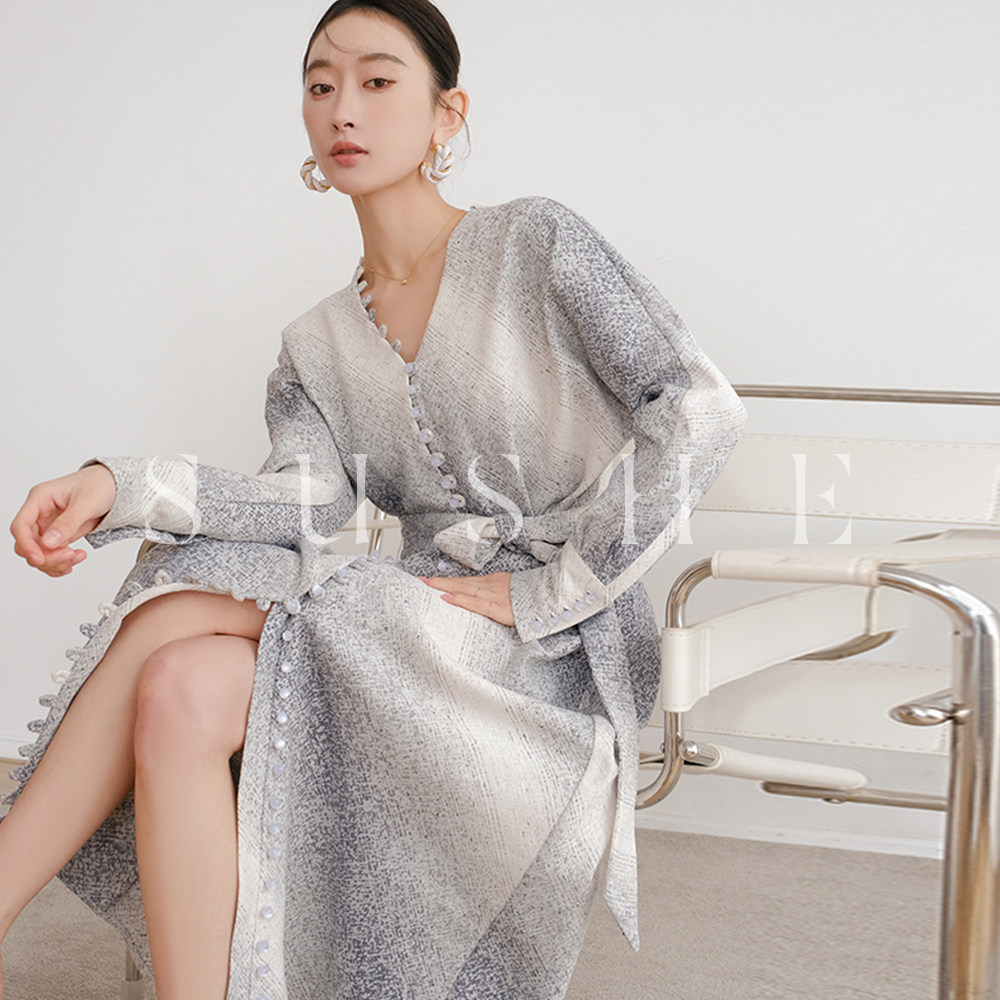 束皙/ sushe高奢定制肌理感连衣裙 束皙连衣裙