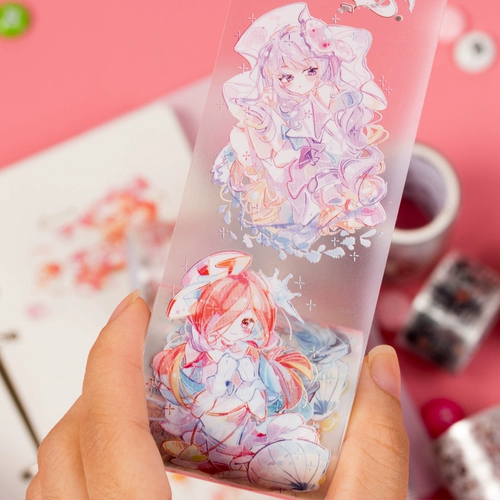 Прозрачный милый комплект в стиле древности, современная бумажная лента, мобильный телефон, матовая наклейка, планировщик