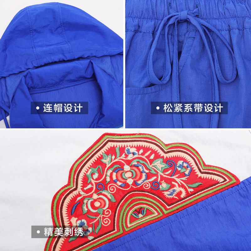 花制作2020春秋民族风外套防晒衣 花制作女装休闲运动套装